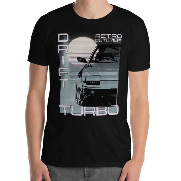 Japanese Graphic JDM Turbo Drift 200sx T-Shirt, Drift Shirt, JDM Shirt, 200sx Shirt, Turbo shirt, Japanese Graphic Car Shirt. This is our classic 200sx style T-Shirt in our Outlaw style. The graphic design gives this JDM enthusiast shirt a timeless look making it the ideal automotive car accessory accompaniment and a must-have fashion basic for every closet. Ideal 180sx, 200sx, 240sx and turbo drift jdm Gift.