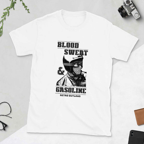 Blood Sweat and Gasoline Biker T-Shirt. Biker T-Shirt, Motorcycle T-Shirt, Biker Dad Shirt, Motorcycle Dad Shirt, Biker Slogan Shirt. Gasoline Shirt.