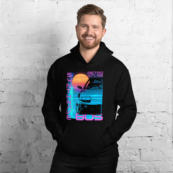 This 80's graphic Hoodie is a perfect gift for Synthwave, Vaporwave, Aesthetic, Retrowave, Darkwave, Futuresynth, Retrofuturism, Cyberpunk and Chillwave fans.