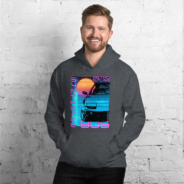 This 80's graphic Hoodie is a perfect gift for Synthwave, Vaporwave, Aesthetic, Retrowave, Darkwave, Futuresynth, Retrofuturism, Cyberpunk and Chillwave fans.