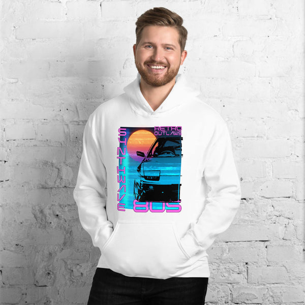This 80's graphic Hoodie is a perfect gift for Synthwave, Vaporwave, Aesthetic, Retrowave, Darkwave, Futuresynth, Retrofuturism, Cyberpunk and Chillwave fans.