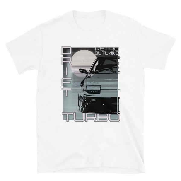Japanese Graphic JDM Turbo Drift 200sx T-Shirt, Drift Shirt, JDM Shirt, 200sx Shirt, Turbo shirt, Japanese Graphic Car Shirt. This is our classic 200sx style T-Shirt in our Outlaw style. The graphic design gives this JDM enthusiast shirt a timeless look making it the ideal automotive car accessory accompaniment and a must-have fashion basic for every closet. Ideal 180sx, 200sx, 240sx and turbo drift jdm Gift.