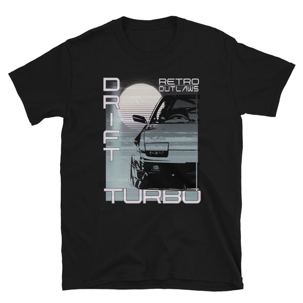 Japanese Graphic JDM Turbo Drift 200sx T-Shirt, Drift Shirt, JDM Shirt, 200sx Shirt, Turbo shirt, Japanese Graphic Car Shirt. This is our classic 200sx style T-Shirt in our Outlaw style. The graphic design gives this JDM enthusiast shirt a timeless look making it the ideal automotive car accessory accompaniment and a must-have fashion basic for every closet. Ideal 180sx, 200sx, 240sx and turbo drift jdm Gift.