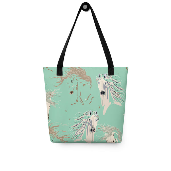 Horses All over Print Tote Bag