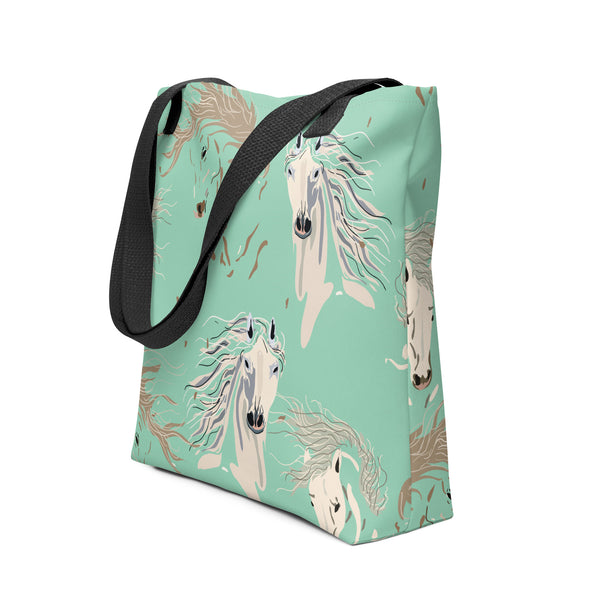 Horses All over Print Tote Bag