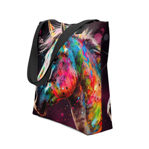horses tote, horses gift, horse lover, horse birthday, horse gift for her, horse gift, synthwave bag, retro horse bag, pet, horse tote bag, horse gifts