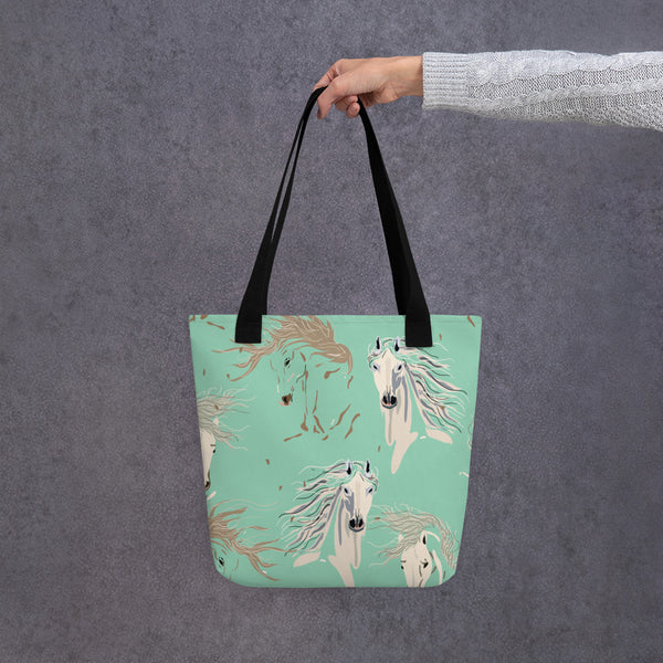 Horses All over Print Tote Bag