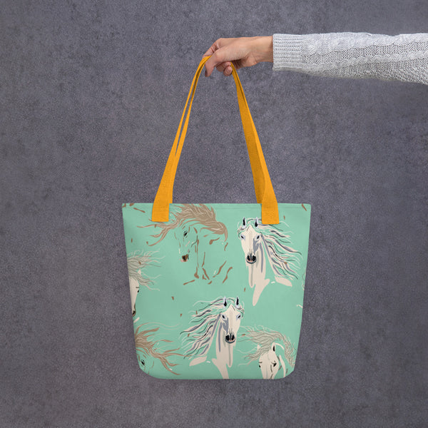 Horses All over Print Tote Bag