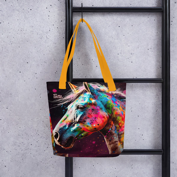horses tote, horses gift, horse lover, horse birthday, horse gift for her, horse gift, synthwave bag, retro horse bag, pet, horse tote bag, horse gifts