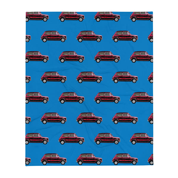 Classic Mini Car All over Print Throw Blanket