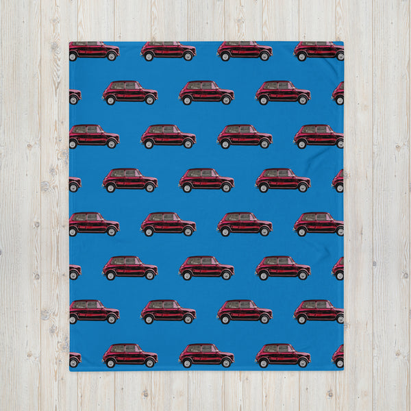 Classic Mini Car All over Print Throw Blanket