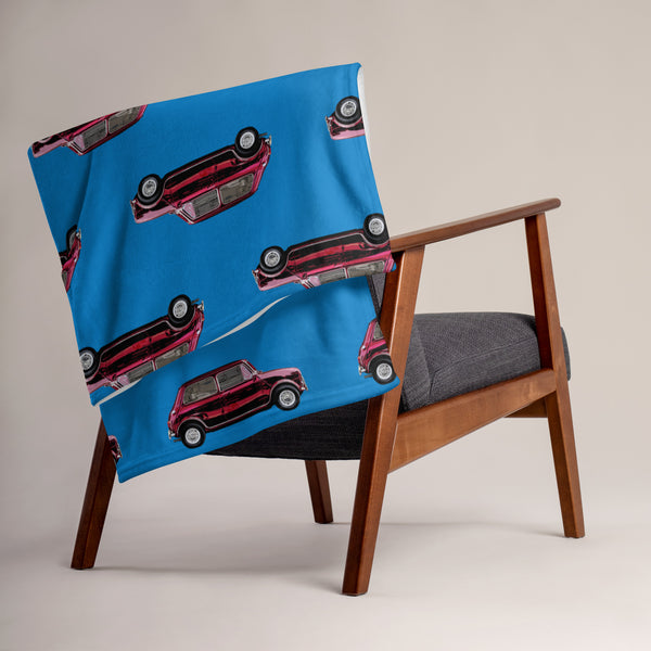 Classic Mini Car All over Print Throw Blanket