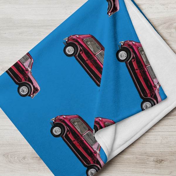 Classic Mini Car All over Print Throw Blanket