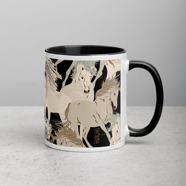 Retro Black Horses Mug