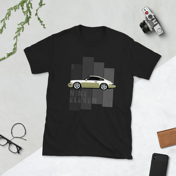 Porsche Classic T-Shirt This is our classic Porsche Classic tribute shirt. The premium side shot of the classic 911 (model 964) really makes this shirt pop. The unique design has a timeless look making it the ideal Porsche accessory accompaniment and must-have fashion basic for every closet. Ideal Porsche Gift. for him, porsche 911, porsche 964 shirt, porsche graphic car shirt