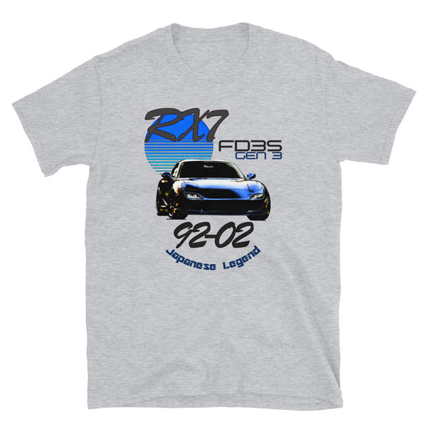 RX7 FD3S JDM T-Shirt Blue