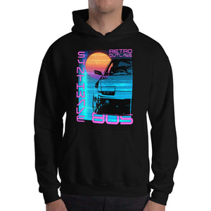 This 80's graphic Hoodie is a perfect gift for Synthwave, Vaporwave, Aesthetic, Retrowave, Darkwave, Futuresynth, Retrofuturism, Cyberpunk and Chillwave fans.