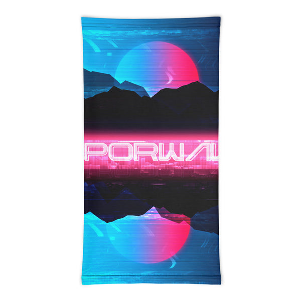 Synthwave Snood Neck Gaiter Face Mask