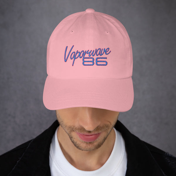 Retro Futurism 80s Vaporwave Baseball Cap. This is our classic 80's Outrun-Style Vaporwave Hat with adjustable strap and curved visor. This low profile street-wear emulates the 1980s retro futurism and is the ideal street style staple to your wardrobe. Great gift for Synthwave, Vaporwave, Retrowave, Cyberpunk and fans of the Synth-style. 