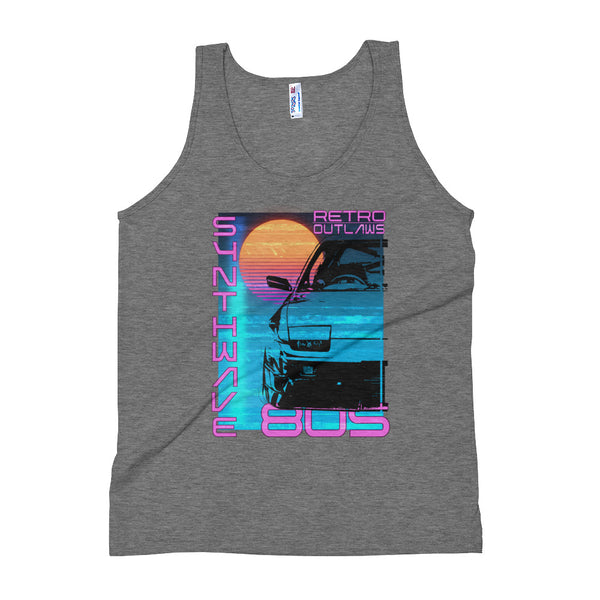 This 80's graphic Tank Top is a perfect gift for Synthwave, Vaporwave, Aesthetic, Retrowave, Darkwave, Futuresynth, Retrofuturism, Cyberpunk and Chillwave fans.