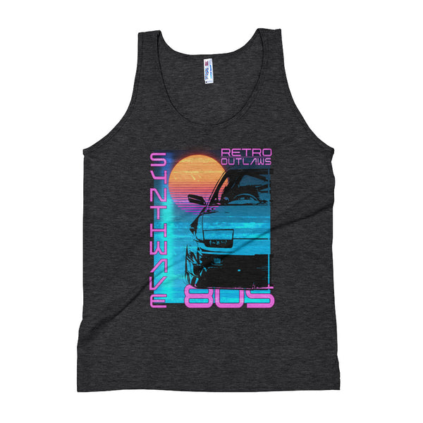 This 80's graphic Tank Top is a perfect gift for Synthwave, Vaporwave, Aesthetic, Retrowave, Darkwave, Futuresynth, Retrofuturism, Cyberpunk and Chillwave fans.