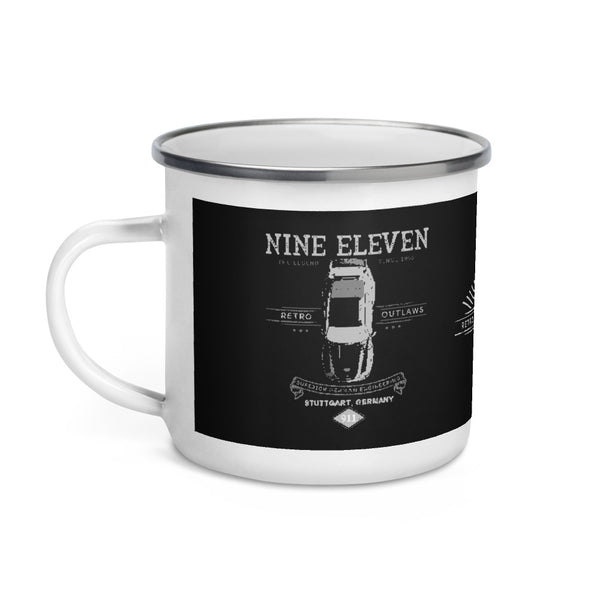 Porsche Nine Eleven Vintage Enamel Coffee Mug