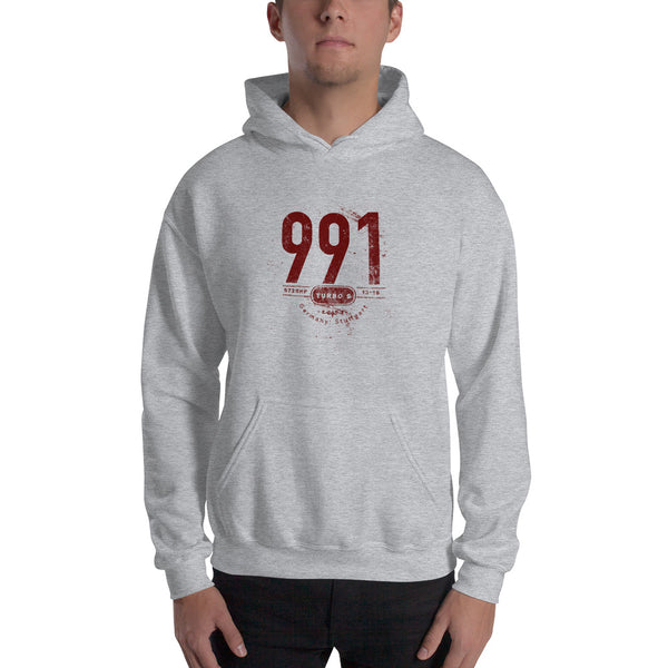 Outlaw Porsche 991 Hoodie Our Lightweight Porsche 991 Hoodie is complete with unique details for the classic Turbo S model. The distressed design gives this super soft hoodie a vintage and timeless look, making it the ideal Porsche accessory accompaniment and must-have fashion basic for every closet. Ideal Porsche Gift. Ideal Porsche gift for Birthday's, Christmas, Father's Day, Anniversaries and more. Porsche Club Gift, Porsche fan club gift, Porsche 991 Apparel, Porsche 991 Car Art.