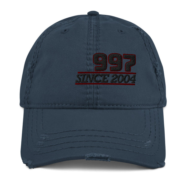 Porsche Classic 997 Baseball Cap This is our Porsche 997 distressed Cap oozing retro-cool. This is in the style of the fashionable dad hat with a slightly distressed brim and crown fabric. Porsche 997 apparel, Porsche 996 Turbo, Porsche 997 Hat, Porsche 997 Baseball Cap, Porsche 997 specs, Porsche 997 Gift. 