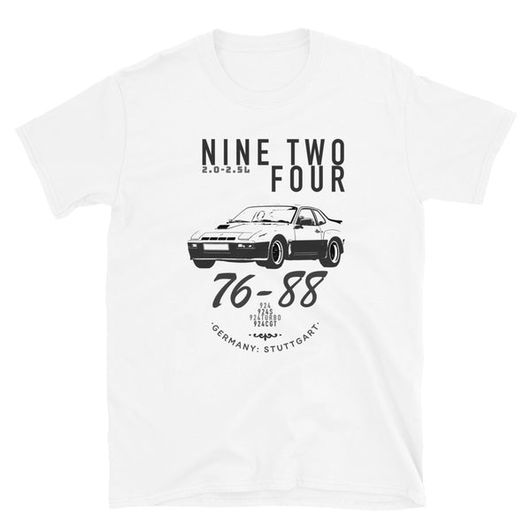 This is our classic Porsche 924 Outlaw tribute shirt. The premium image of the legendary 924 Carrera GT really makes this shirt pop. The old-school design give this vintage Porsche T-Shirt a timeless look making it the ideal Porsche accessory accompaniment and must-have fashion basic for every closet. Ideal 924 Porsche Gift.