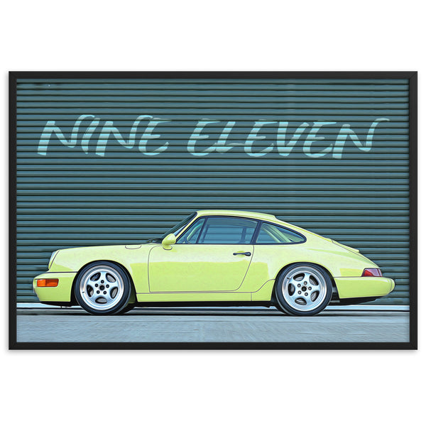 Porsche 911 Framed Matte Paper Poster