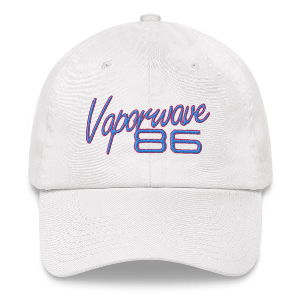 Retro Futurism 80s Vaporwave Baseball Cap. This is our classic 80's Outrun-Style Vaporwave Hat with adjustable strap and curved visor. This low profile street-wear emulates the 1980s retro futurism and is the ideal street style staple to your wardrobe. Great gift for Synthwave, Vaporwave, Retrowave, Cyberpunk and fans of the Synth-style. 