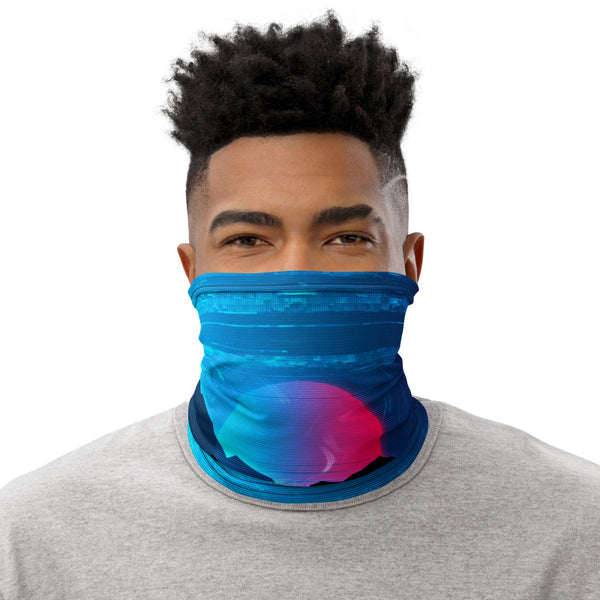 Synthwave Snood Neck Gaiter Face Mask