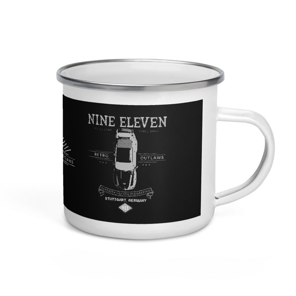 Porsche Nine Eleven Vintage Enamel Coffee Mug