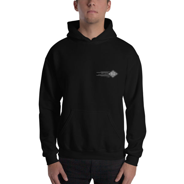 Porsche Outlaw Hoodie The spirit of the Porsche 911 is captured in our super-quality sweatshirt. Ideal for the 911 fan - complete with detailed retro-style information on the back including, 1963 Year of 911 production. Superior German Engineering Stuttgart, Germany, Porsche 911 Hoodie, Porsche 911 Apparel.