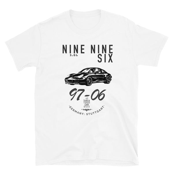 Classic style Porsche 996 T-Shirt complete with unique information for the classic Porsche fan. Porsche 996 Turbo, 996 T-Shirt, Porsche 996 GT3, 996 Shirt for Men, Porsche 996 Mens Shirt.