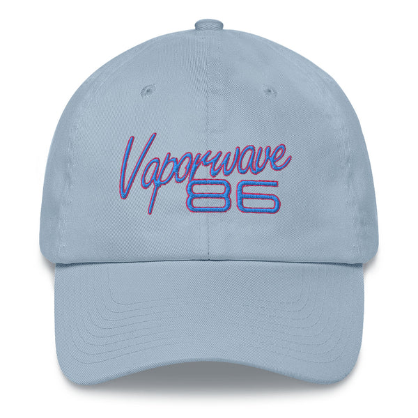 Retro Futurism 80s Vaporwave Baseball Cap. This is our classic 80's Outrun-Style Vaporwave Hat with adjustable strap and curved visor. This low profile street-wear emulates the 1980s retro futurism and is the ideal street style staple to your wardrobe. Great gift for Synthwave, Vaporwave, Retrowave, Cyberpunk and fans of the Synth-style. 