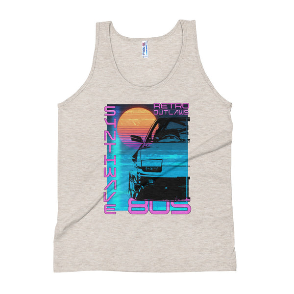 This 80's graphic Tank Top is a perfect gift for Synthwave, Vaporwave, Aesthetic, Retrowave, Darkwave, Futuresynth, Retrofuturism, Cyberpunk and Chillwave fans.