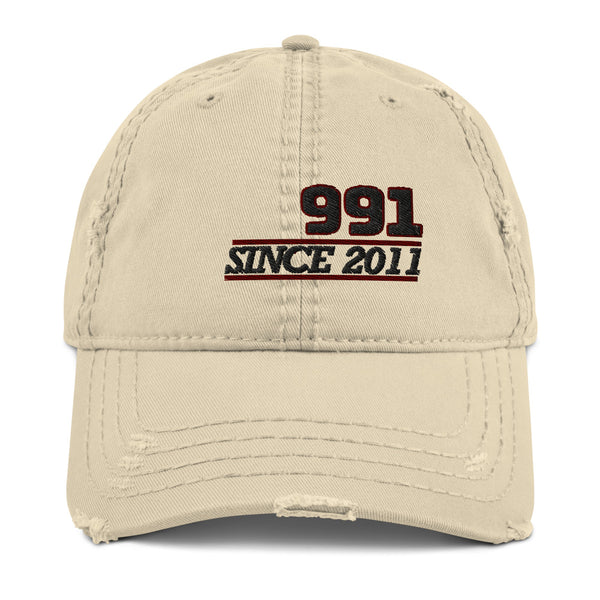 This is our Classic Porsche Outlaw 991 Distressed Baseball Cap exuding retro-cool. Make your own impressive fashion statement with this unisex hat. In the style of the vintage fashionable dad hat with a slightly distressed brim and crown fabric, this timeless Porsche hat has just the right amount of edge for your look. Ideal Porsche gift for Birthday, Xmas, Valentines day or just for yourself.