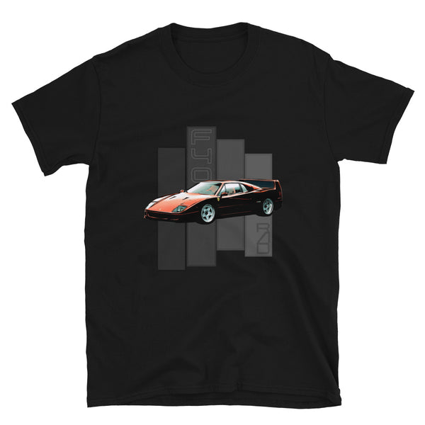 Ferrari F40 Supercar T-Shirt This is our classic&nbsp;F40 tribute shirt. The premium image of the legendary supercar really makes this shirt pop. The stylish design give this tee a timeless look making it the ideal Ferrari accessory accompaniment and must-have fashion basic for every closet. Ferrari Supercar F40 T-Shirt, Ferrari Mens T-Shirt, Ferrari Shirt, Maranello Motorsport T-Shirt, Ferrari Clothing Apparel, Ferrari Gift