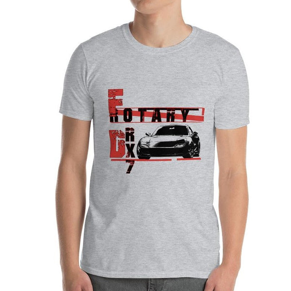 RX7 FD JDM T-Shirt This is our classic Mazda Rx-7 tribute shirt.  The stylish design give this tee a timeless look making it the ideal RX7 accessory accompaniment. RX7 T-Shirt, rx7 fd3s, JDM Drift Shirt, rx7 accessories, rx7 tshirt, RX7 FD Short-Sleeve T-Shirt, Japanese Sport, rx7 FD T-Shirt.