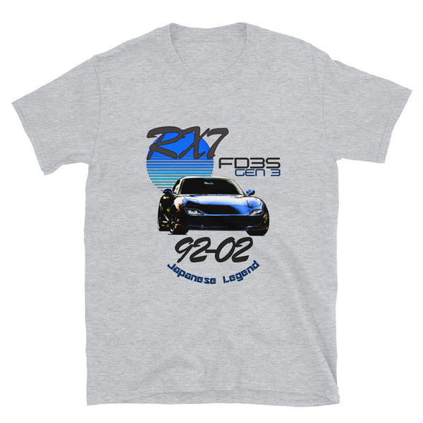 RX7 FD3S JDM T-Shirt Blue