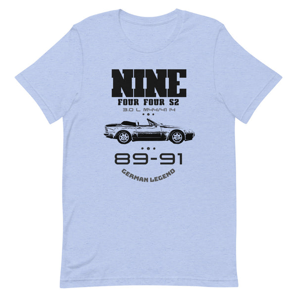 944 S2 Porsche T-Shirt Our design includes a 944 S2 to the front of the shirt with large car image and the following stats: 1989-1991 (The year build dates of the Porsche 944 S2) Engine size 3.0L and model number. 944s2 t shirt, 944s2 shirt, Porsche 944S2 T-Shirt, Mens Porsche Appareal, Porsche 944s2 Gift.
