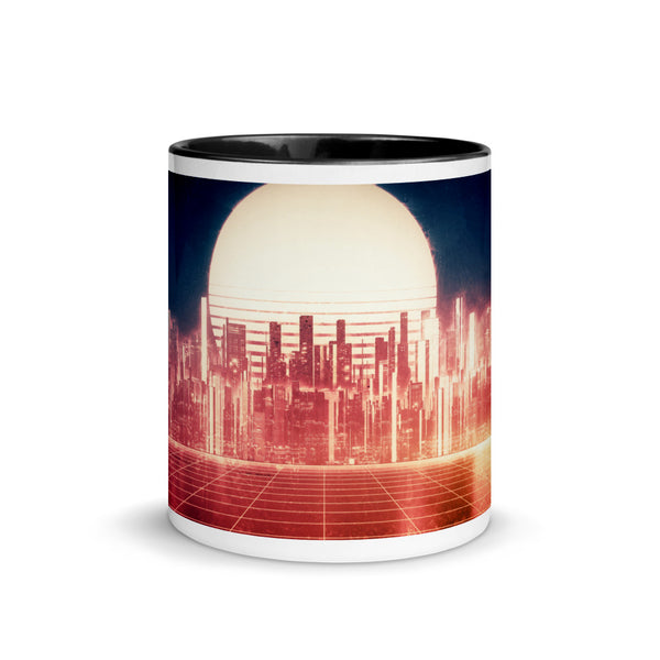 Synthwave Glitch Landscape Coffee Mug