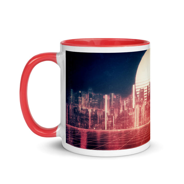 Synthwave Glitch Landscape Coffee Mug