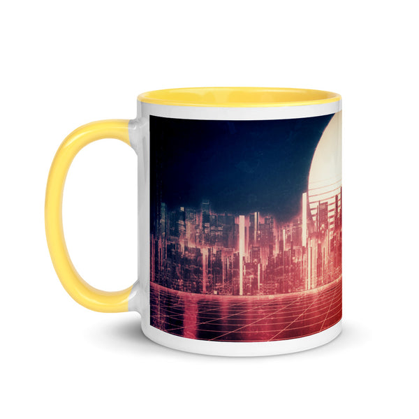 Synthwave Glitch Landscape Coffee Mug