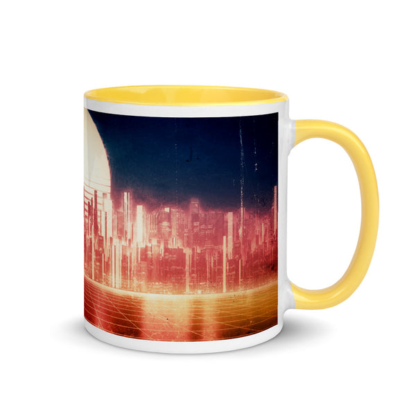 Synthwave Glitch Landscape Coffee Mug